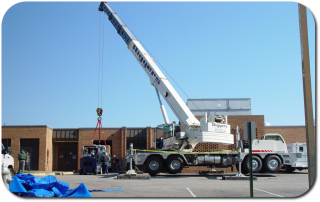 Cii Using a Crane to replace a rooftop unit